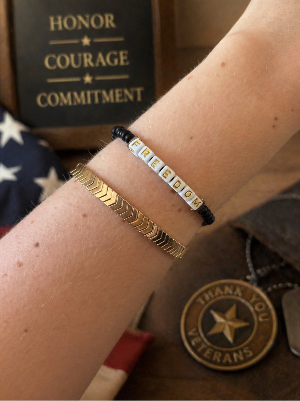 Freedom Veteran Inspired Bracelet Set 8”